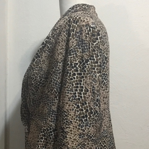 S.L.B. By Sunny Leigh Sz Large 100% Silk Blouse - Picture 7 of 8